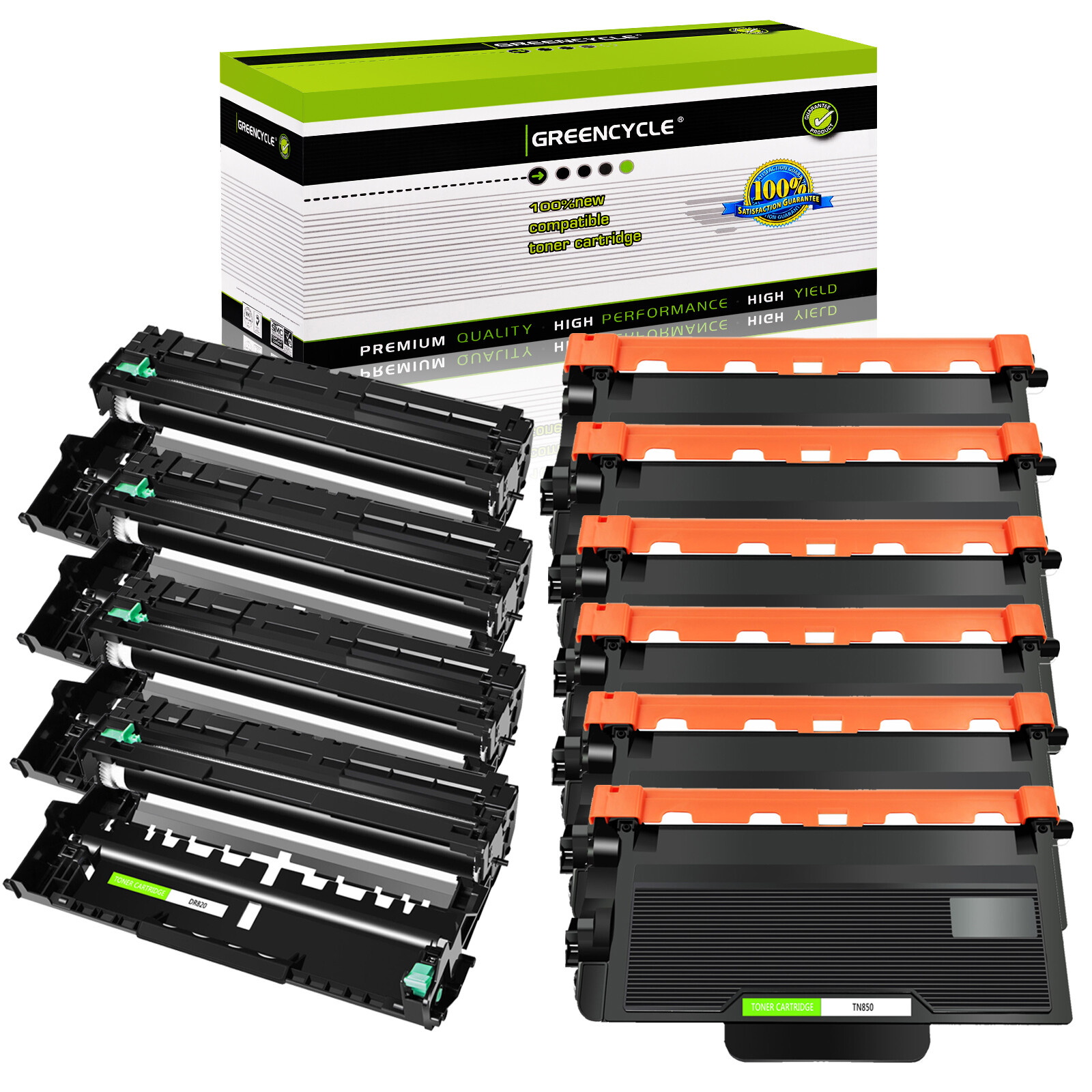 6×TN850 Toner+4×DR820 Drum Set Fit for Brother HL-L5000D L5100DN L5200DW L6250DW