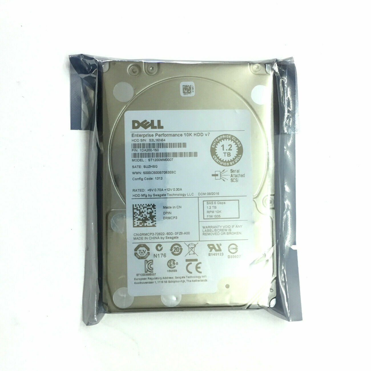 FOR DELL 0RMCP3 1.2TB 10K 2.5‘’ 6Gbps SAS ENT HDD ST1200MM0007 Hard Drive