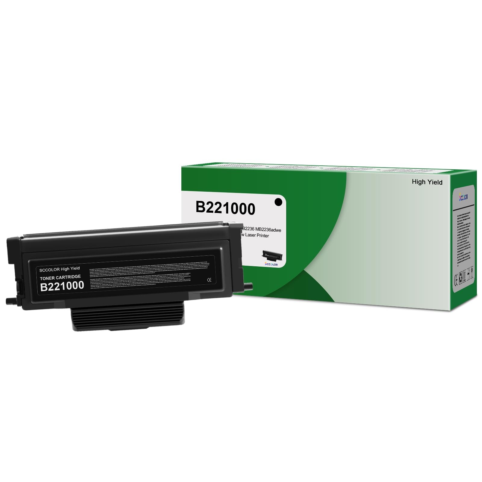 SCCOLOR B221000 Black Toner Cartridge Compatible for Lexmark B221000 Toner