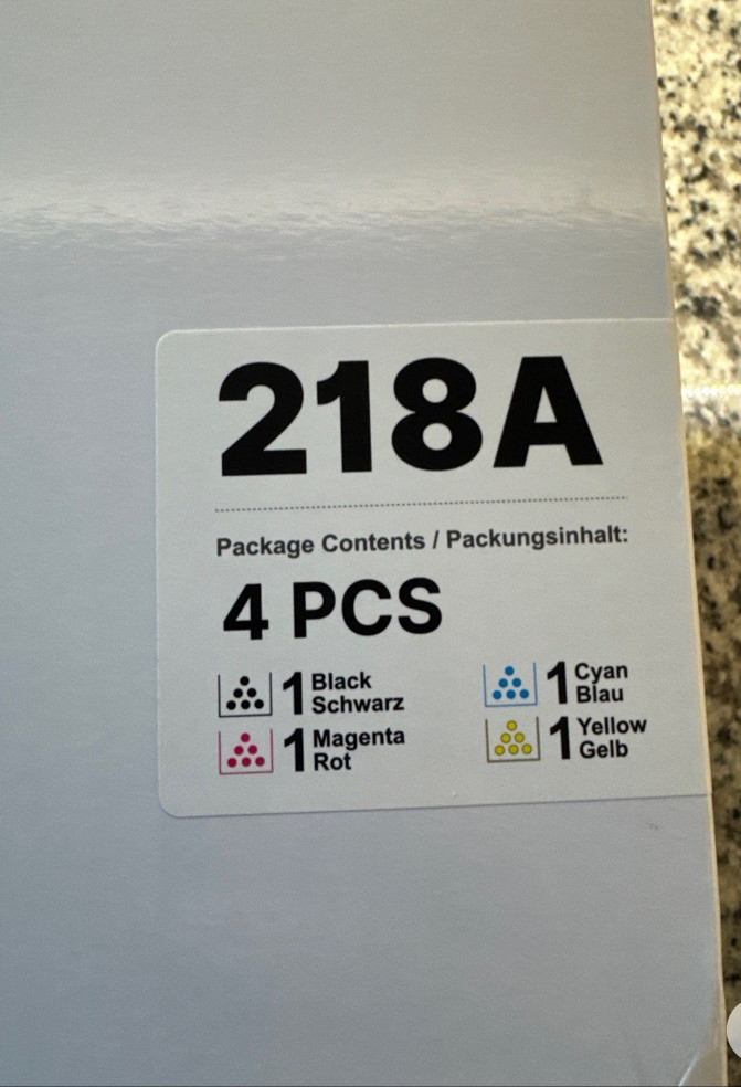 Compatible 218A Toner Cartridges Black Cyan Magenta Yellow ~ New Fast Ship