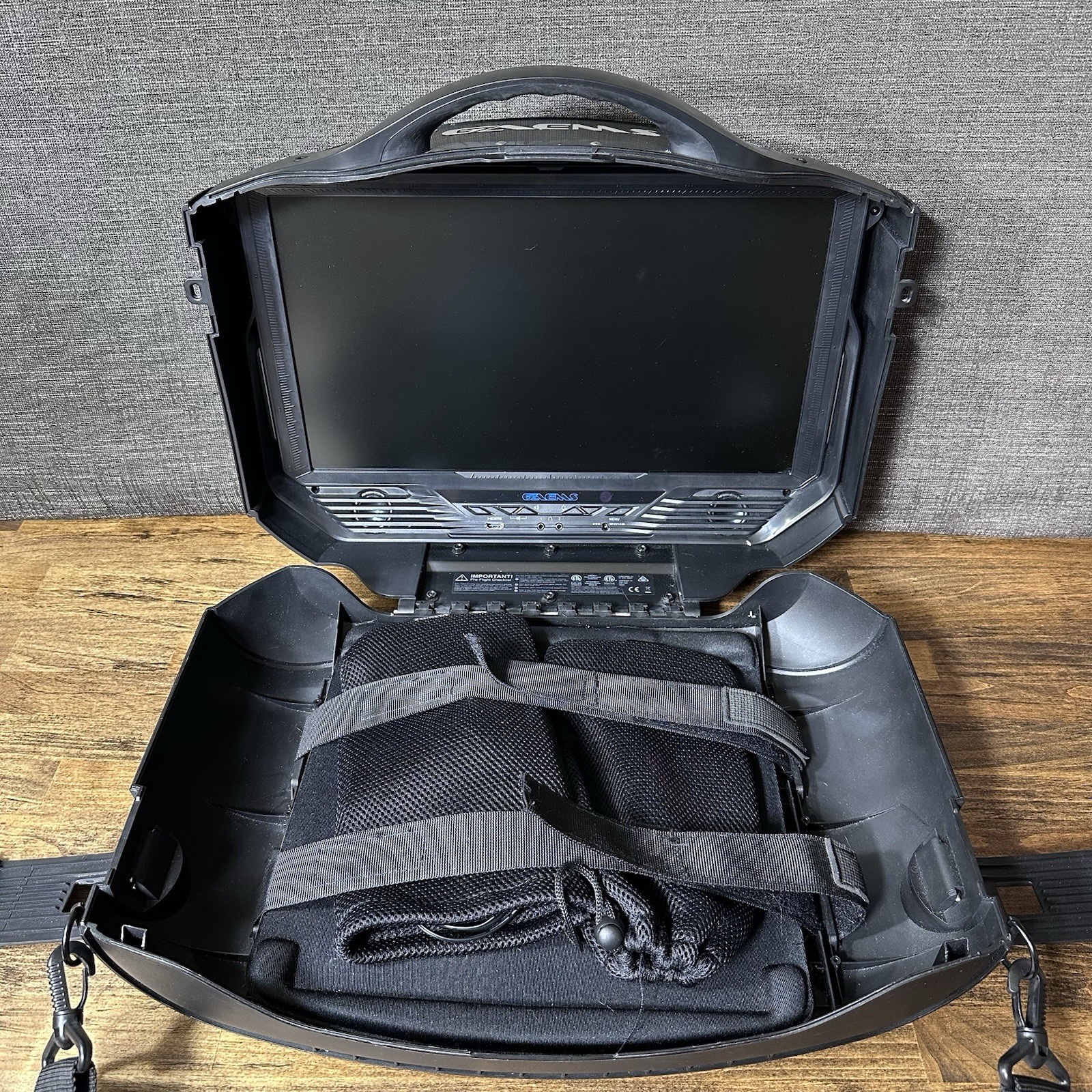 GAEMS Vanguard 19" Portable Console Gaming Monitor Tested Works. W/remote,Cables