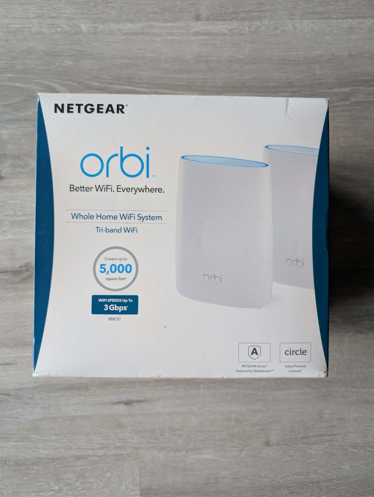 Netgear Orbi AC3000 Tri-Band Wireless Router & Satellite RBK50-100NAS