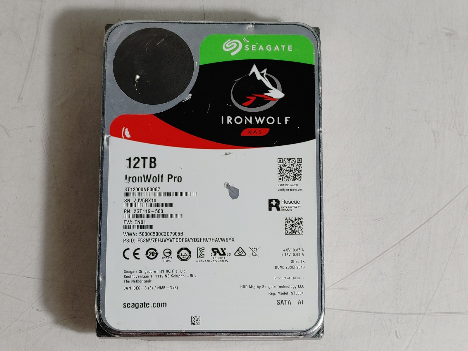 Seagate IronWolf Pro ST12000NE0007 12 TB SATA III 3.5 in NAS Drive