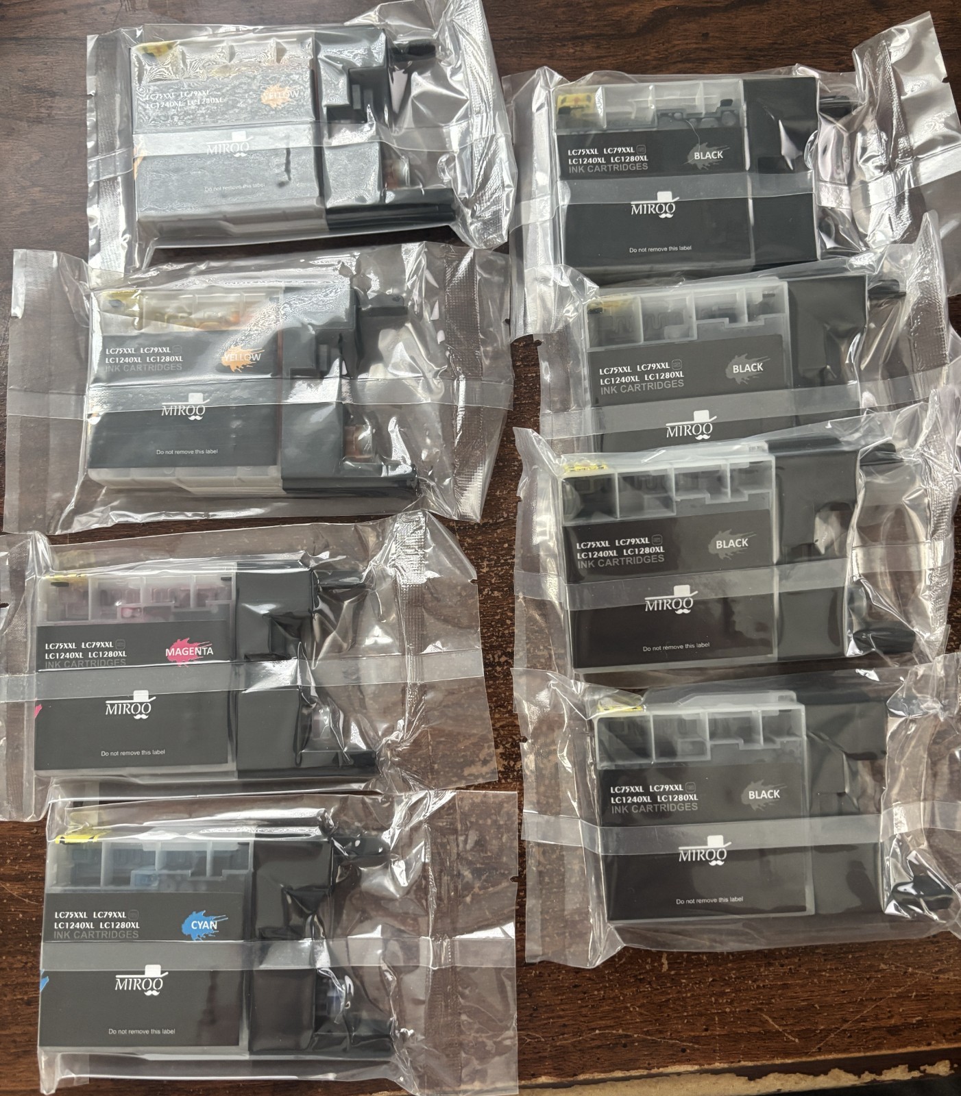 Lot of 8 Miroo Ink Cartridges for Brother LC75 LC71 XL MFC-J6510DW MFC-J435W