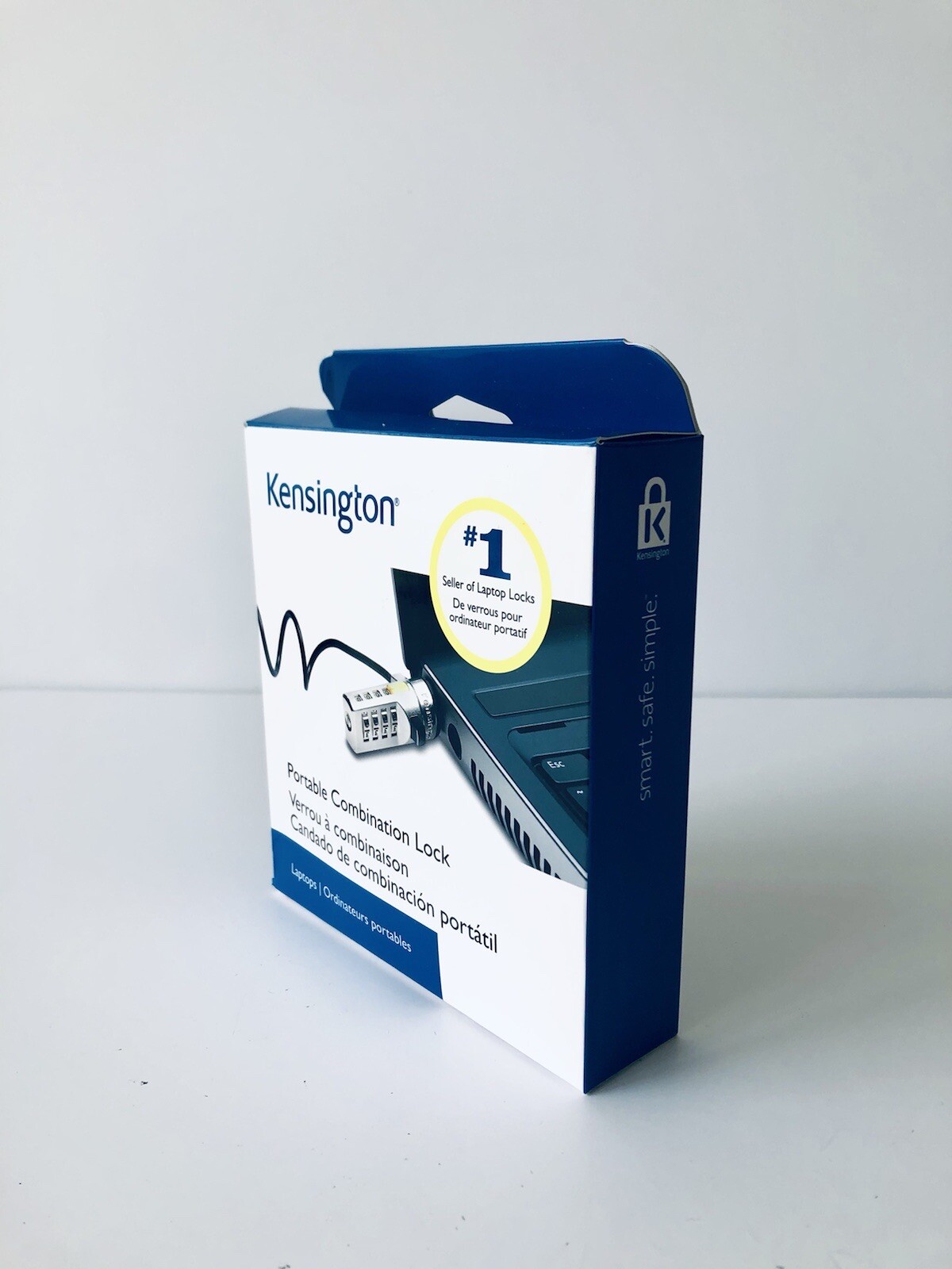 Brand New Kensington® Portable Combination Laptop Lock 6ft Carbon Steel Cable