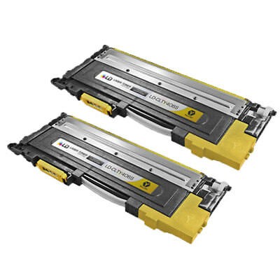2PK CLT-Y406S for Samsung 406s YELLOW Toner Cartridge CLP-365 CLX-3305 C410 C460