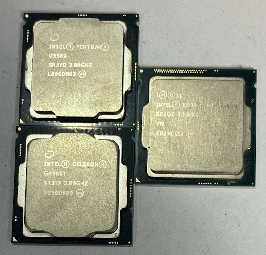 LOT OF 3 Intel Celeron Xeon & Pentium LGA 1151 SR3YD SR3YP SR1QZ CPU Processor