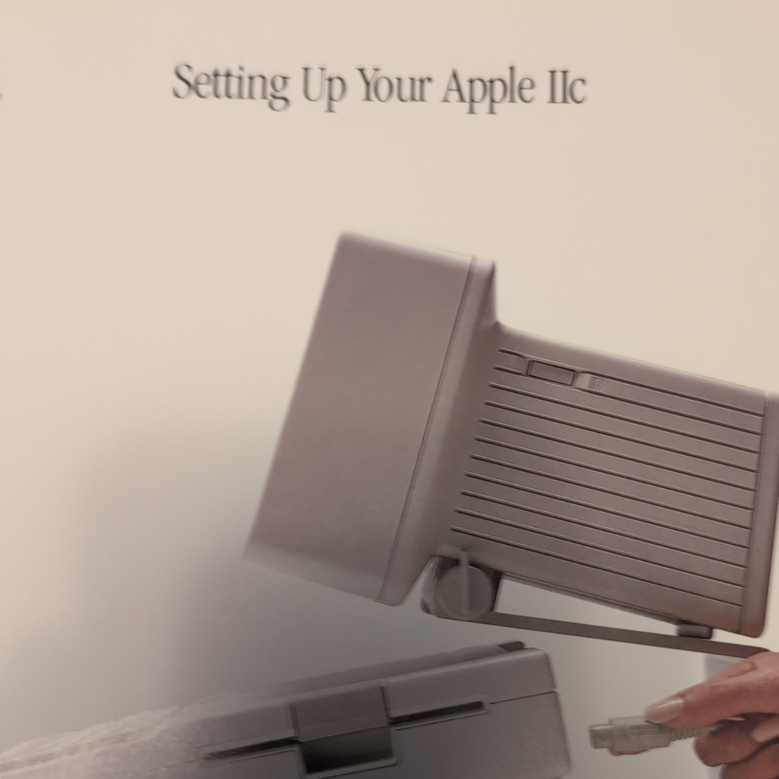 Apple IIc Setting Up Your Apple IIc Vintage User Manual Setup Guide
