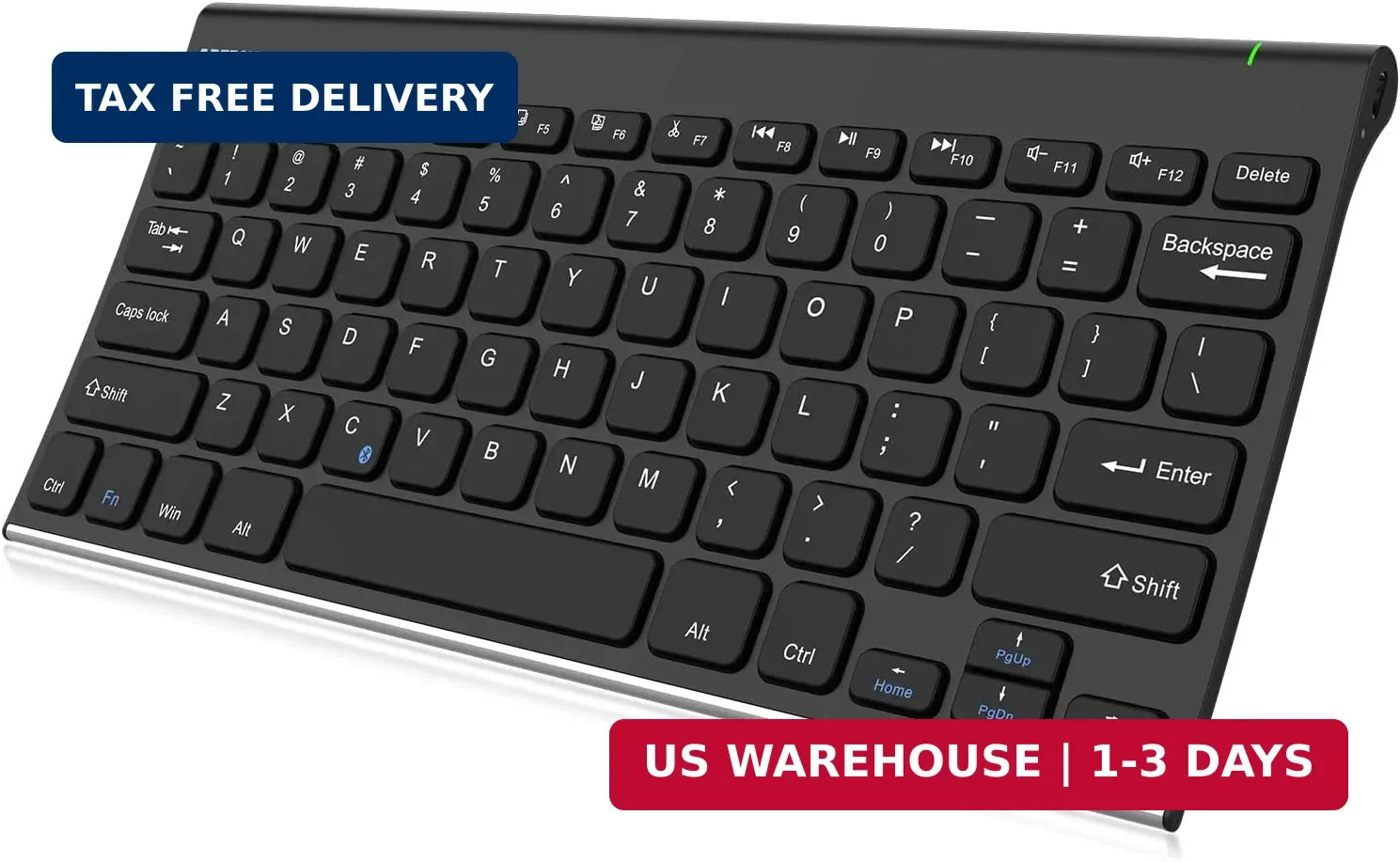 Bluetooth Keyboard, Stainless Steel Universal Portable Wireless Bluetooth Keyboa