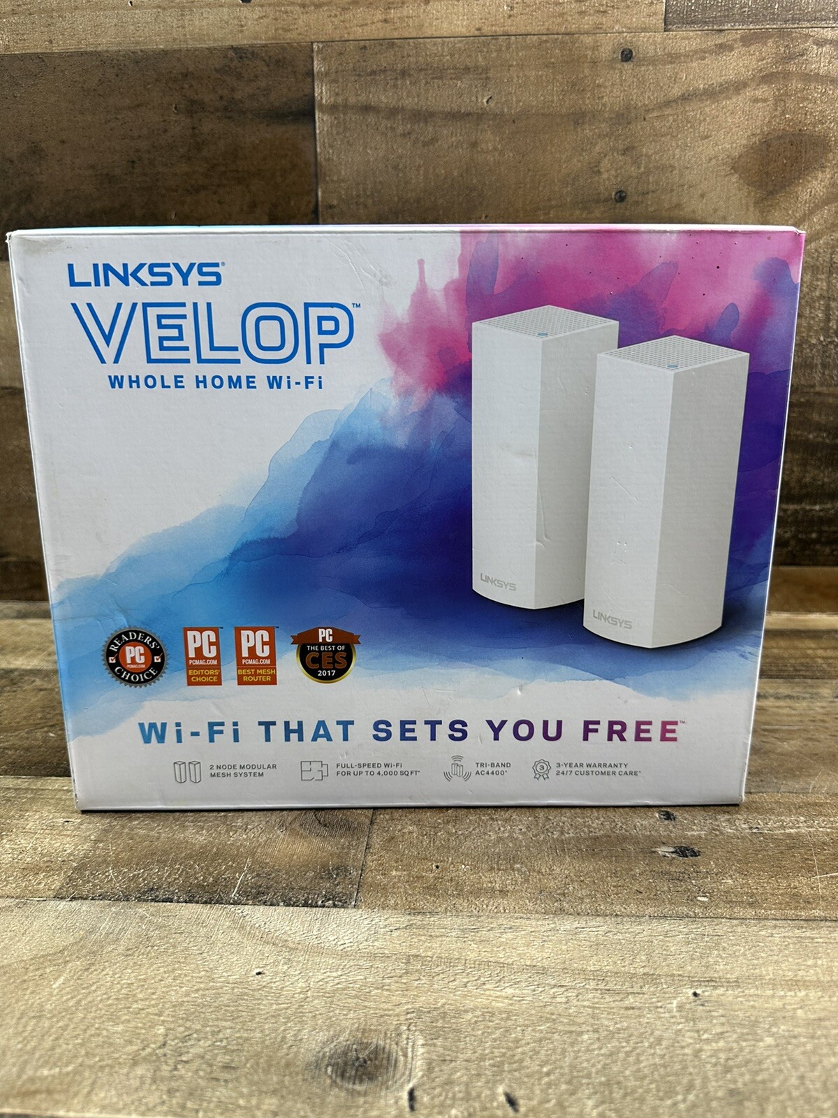 Linksys WHW0302 Velop AC4400 Whole Home Mesh WiFi - White (2-Pack) NEW Open Box