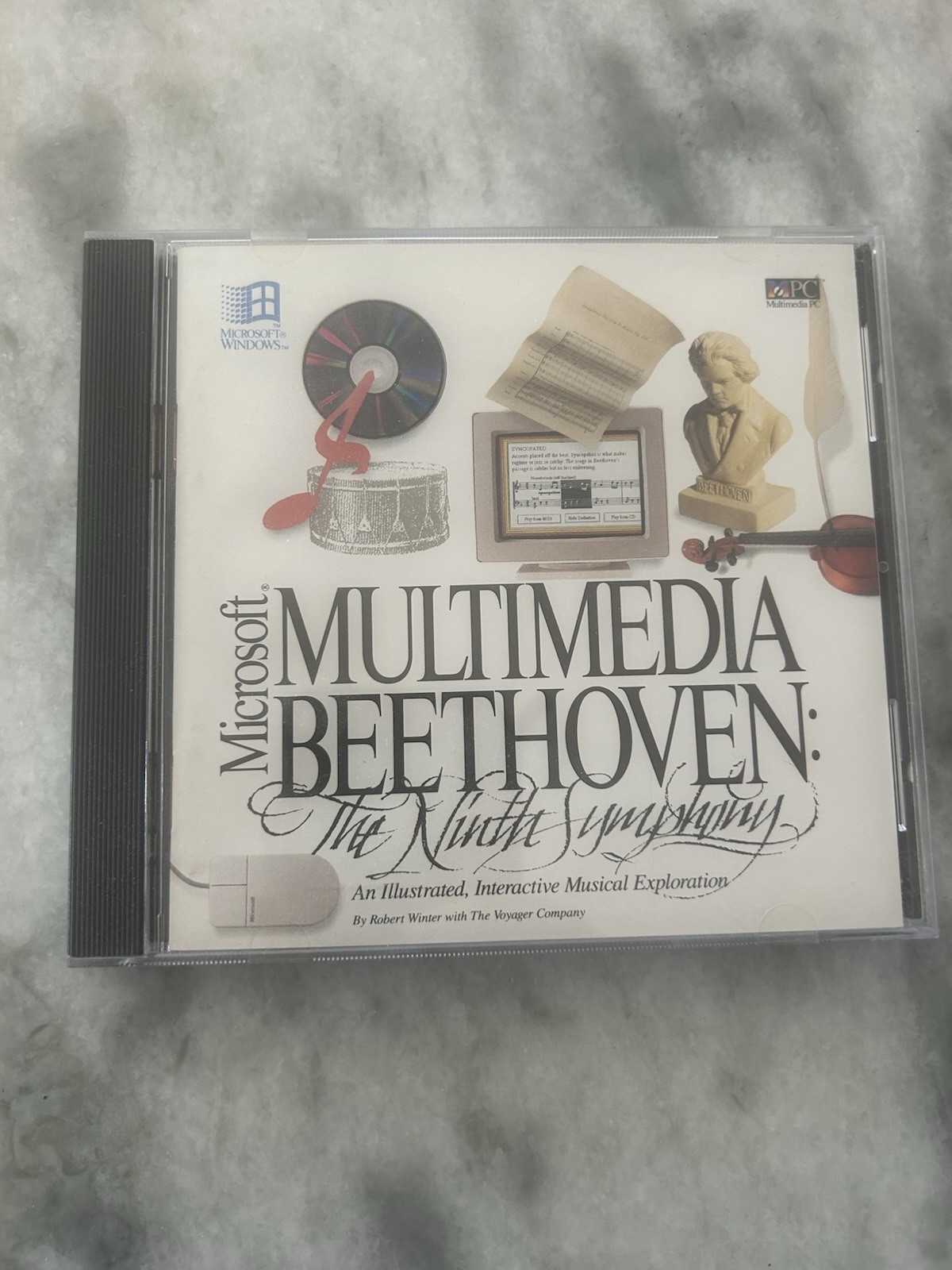 Microsoft Multimedia Beethoven Vintage 1992 CD ROM Windows 95 Computer Software