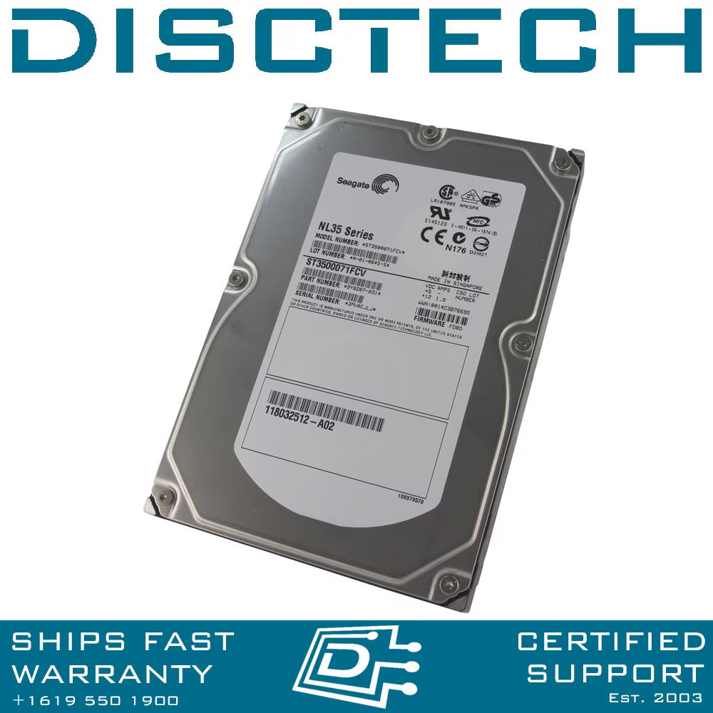 Seagate ST3500071FCV NL35 Series 500GB 7.2K 2Gbps Fibre Channel Hard Drive