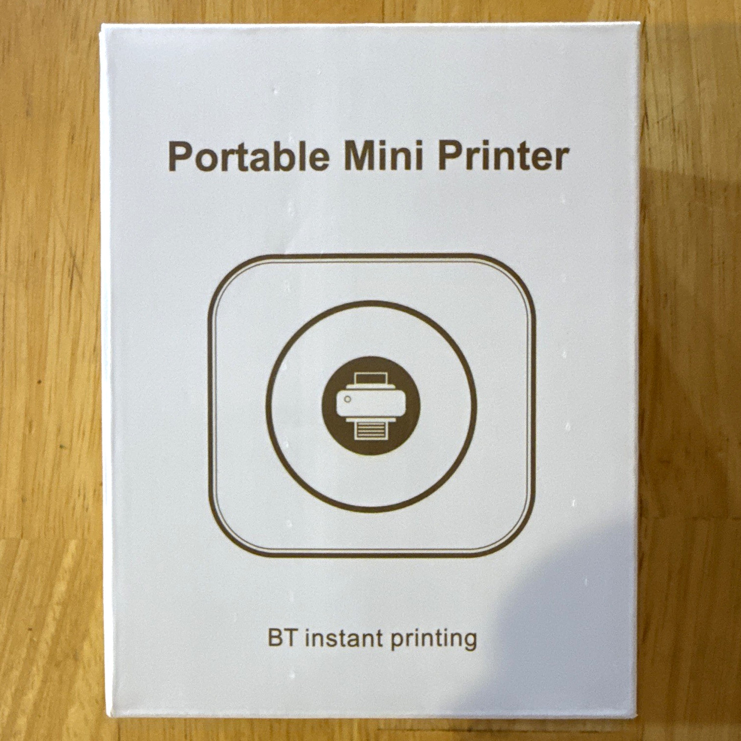 BT Portable Mini Printer, Bluetooth Color, 300x600 DPI, A4 Support