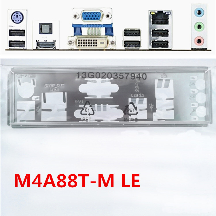 Original For ASUS M4A88T-M LE Shield I/O IO Rear Baffle Backplate Motherboard