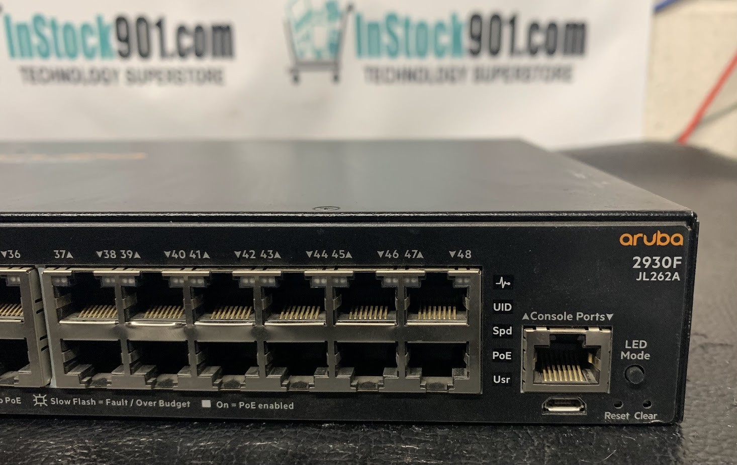 HPE ARUBA JL262A 2930F 48-Port GbE PoE+ 4-port SFP Network Switch