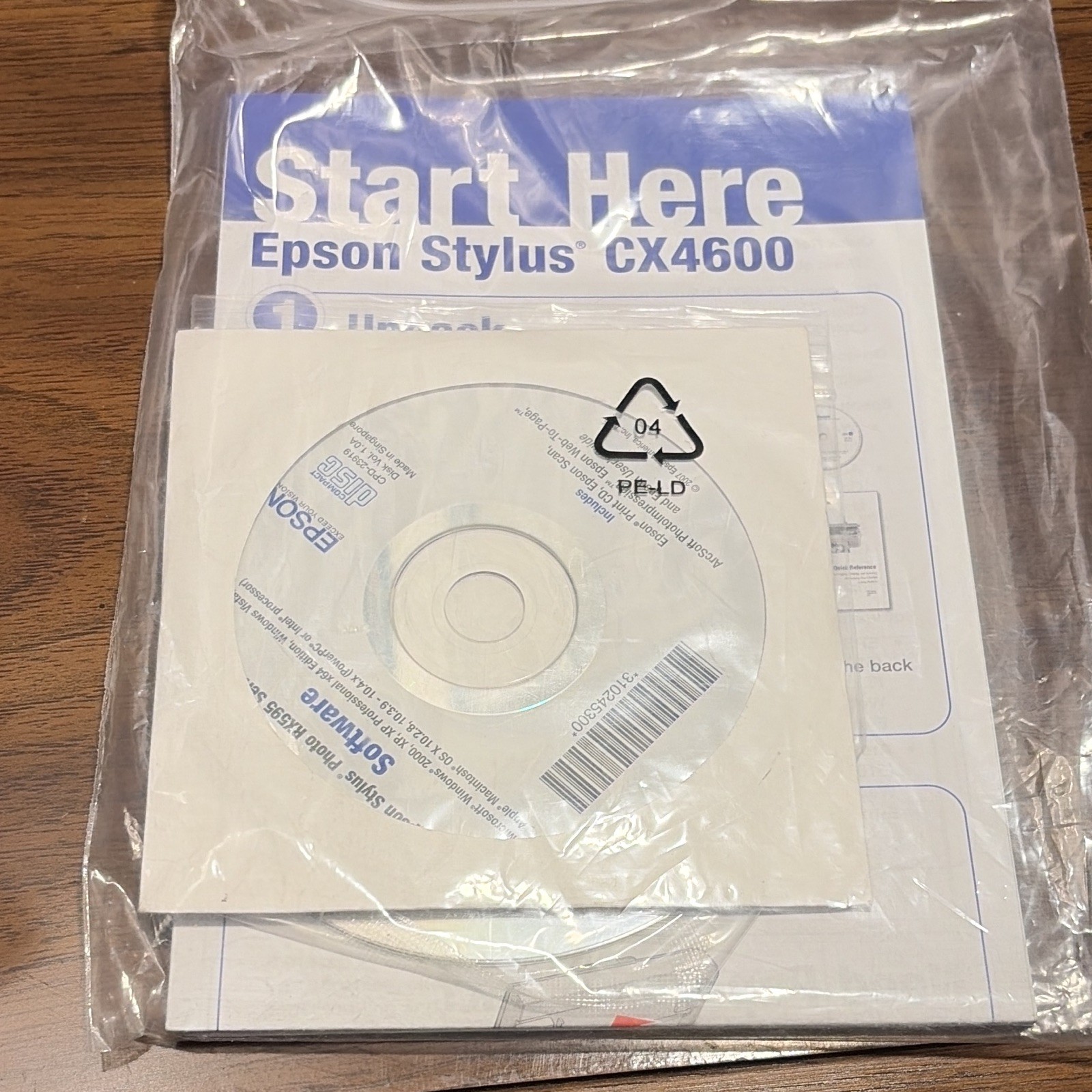 Epson Stylus CX4600 Driver & Utility Setup CD-ROM Windows/Mac English C11C575001