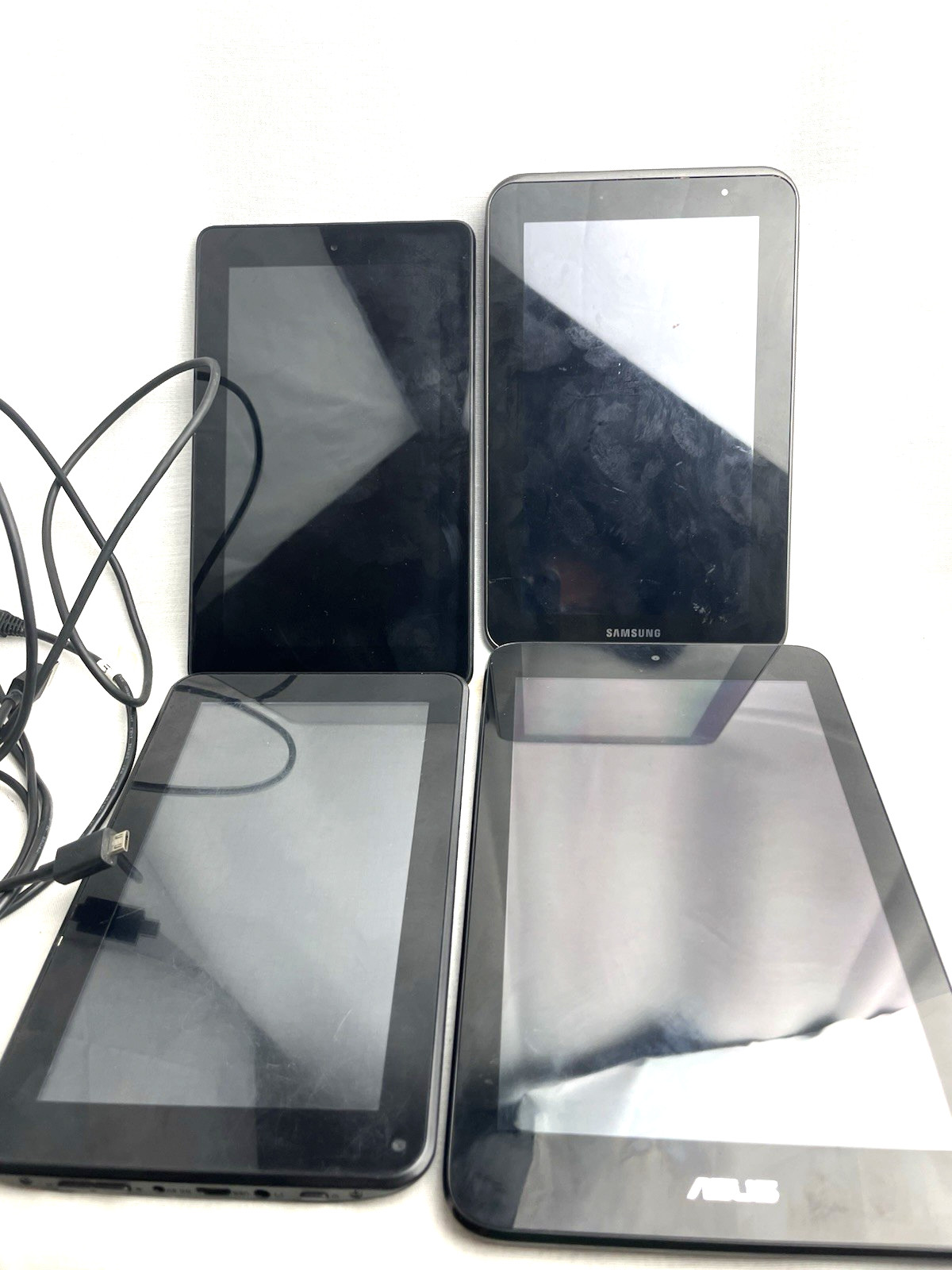 Lot 4 Tablets Samsung GT-3113TS, Amazon Fire SV98LN, Trio Stealth G2, Asus M80T