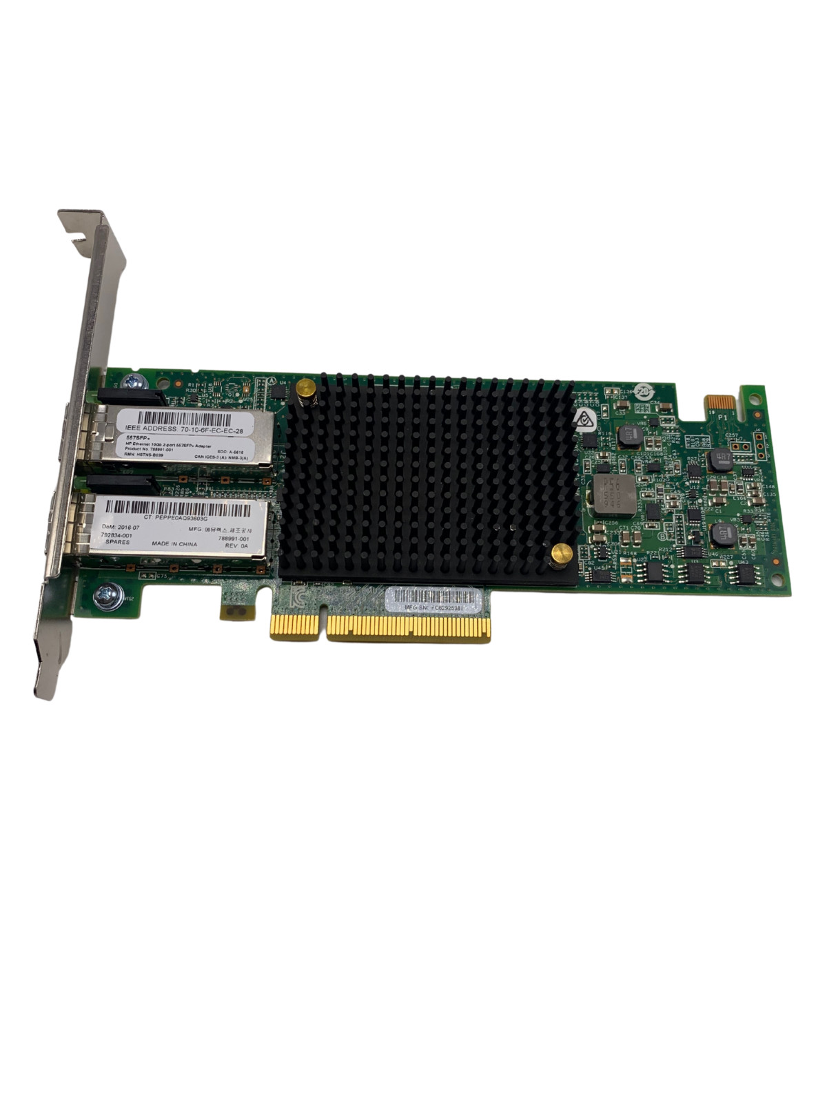 HPe 792834-001 Ethernet 10GB 2Port 557SFP Adapter Full Height