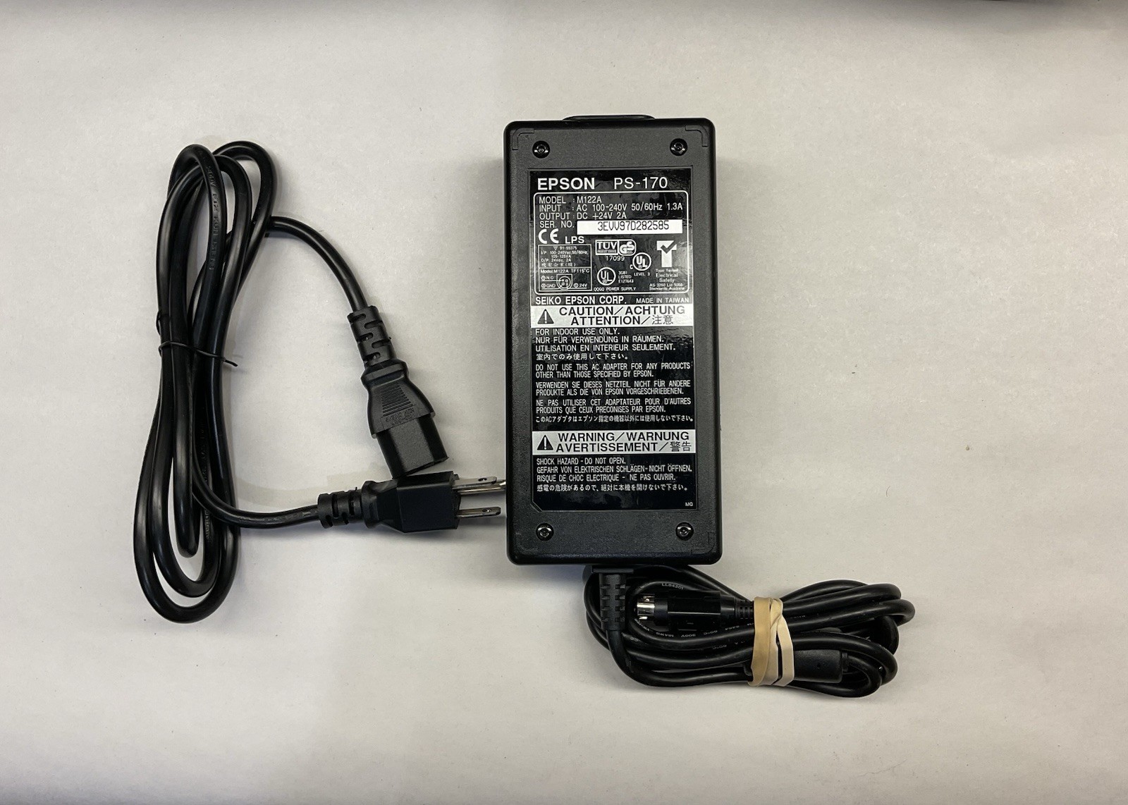 GENUINE EPSON 24V 2A POWER SUPPLY PS-170 M122A 3 PIN
