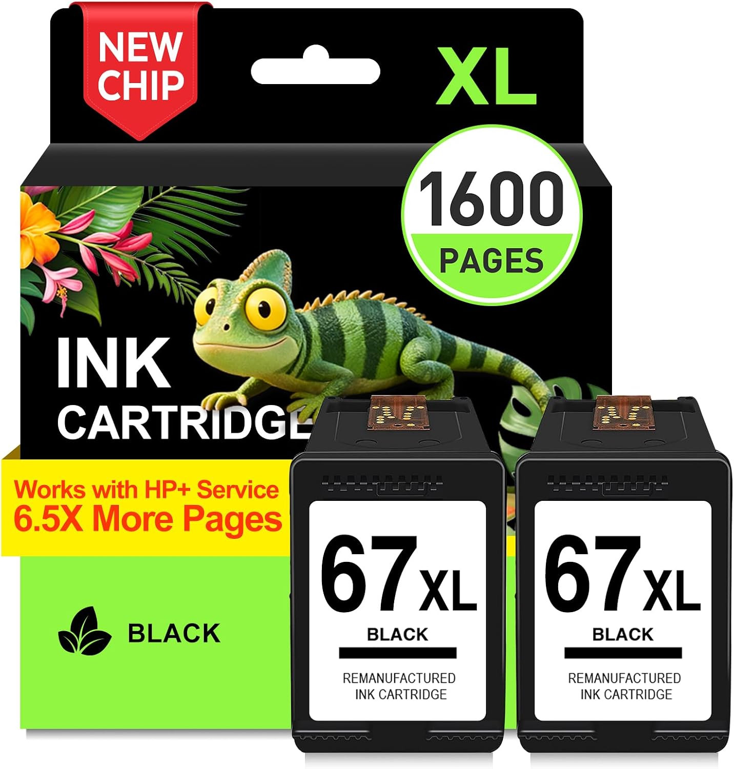 67XL Ink Cartridge Black for HP 67 XL Ink Deskjet 2800 4155E