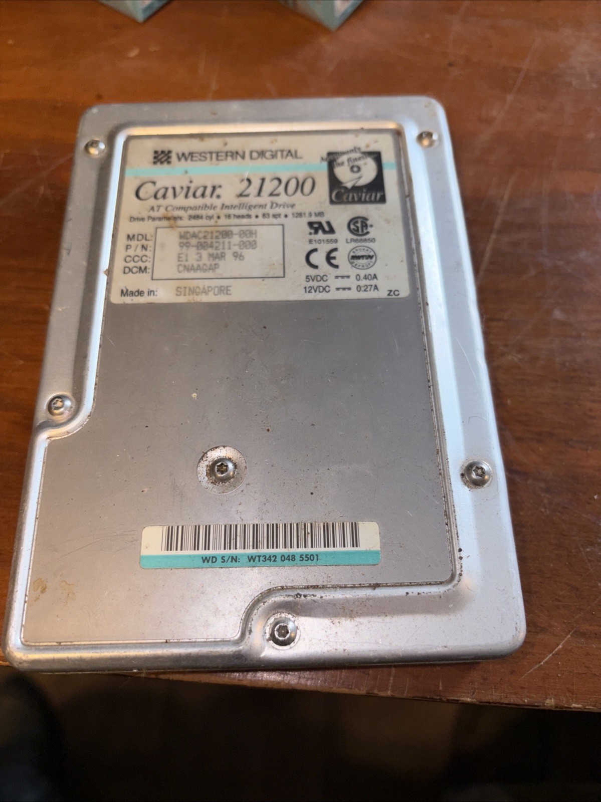 Western Digital Caviar 22100 WDAC22100-07H 2.1GB 5200RPM ATA IDE 3.5" Inch