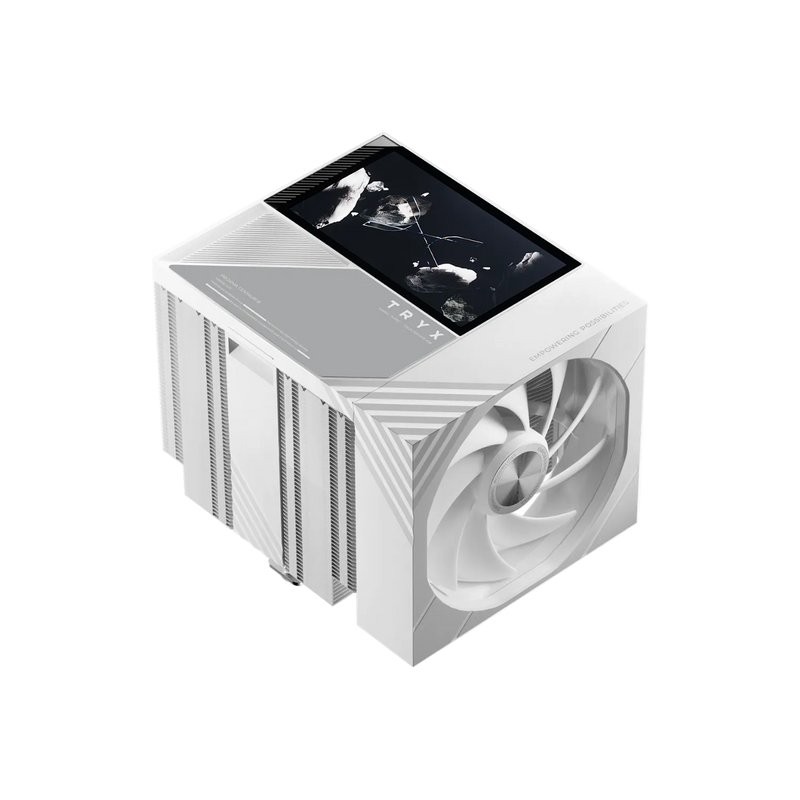 TRYX TURRIS 620 CPU Air Cooler White 5.0" IPS Screen 280w TDP H-T620N-DM2M-G0W