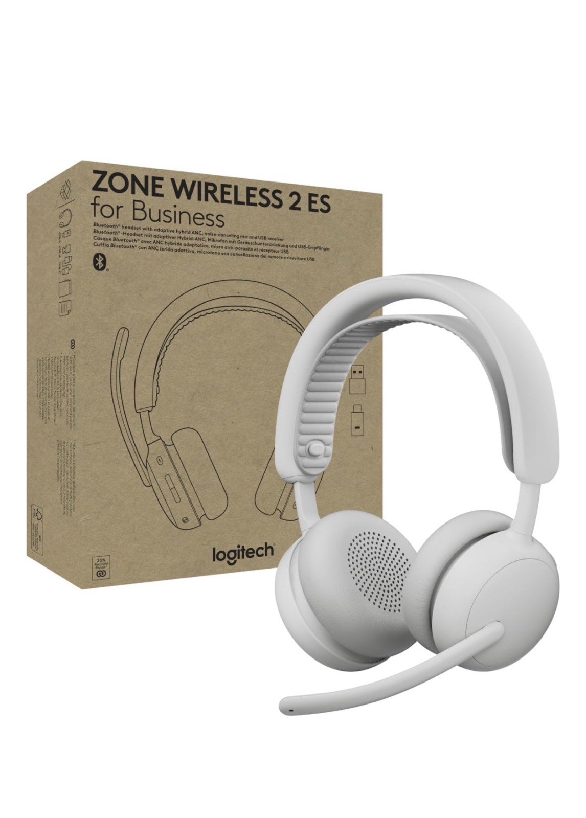 NIB Logitech 981-001518 Zone Wireless 2 ES for Business