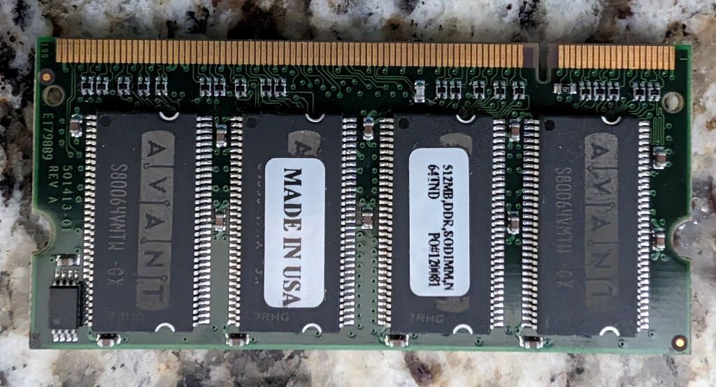 Avant Technology 512MB PC2700 Laptop Memory DDR 200-Pin SODIMM * PO#120081