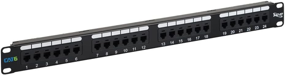 ICC CAT6 Patch Panel, UL Listed & PoE++ Rated Gigabit 24 Port 1 RMS, CAT 6 