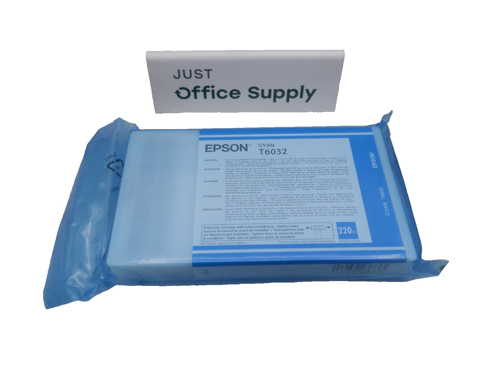 Genuine Epson T6032 Cyan 220ml  Ink Cartridge 