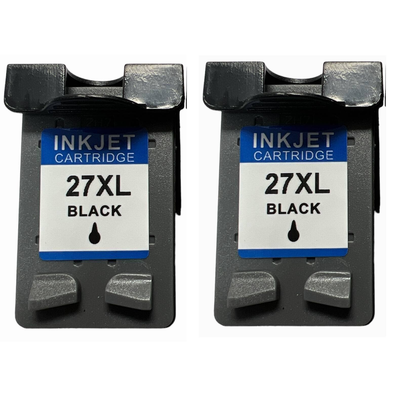 Reman HP 27XL Black High Capacity Ink Cartridge C8727AN for Deskjet 3520 -2pk