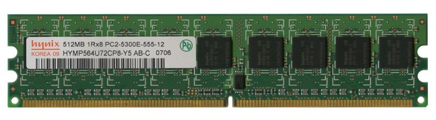 Hynix HYMP564U72CP8-Y5 512MB PC2-5300 DDR2-667MHz ECC CL5 240P DIMM Memory Teste