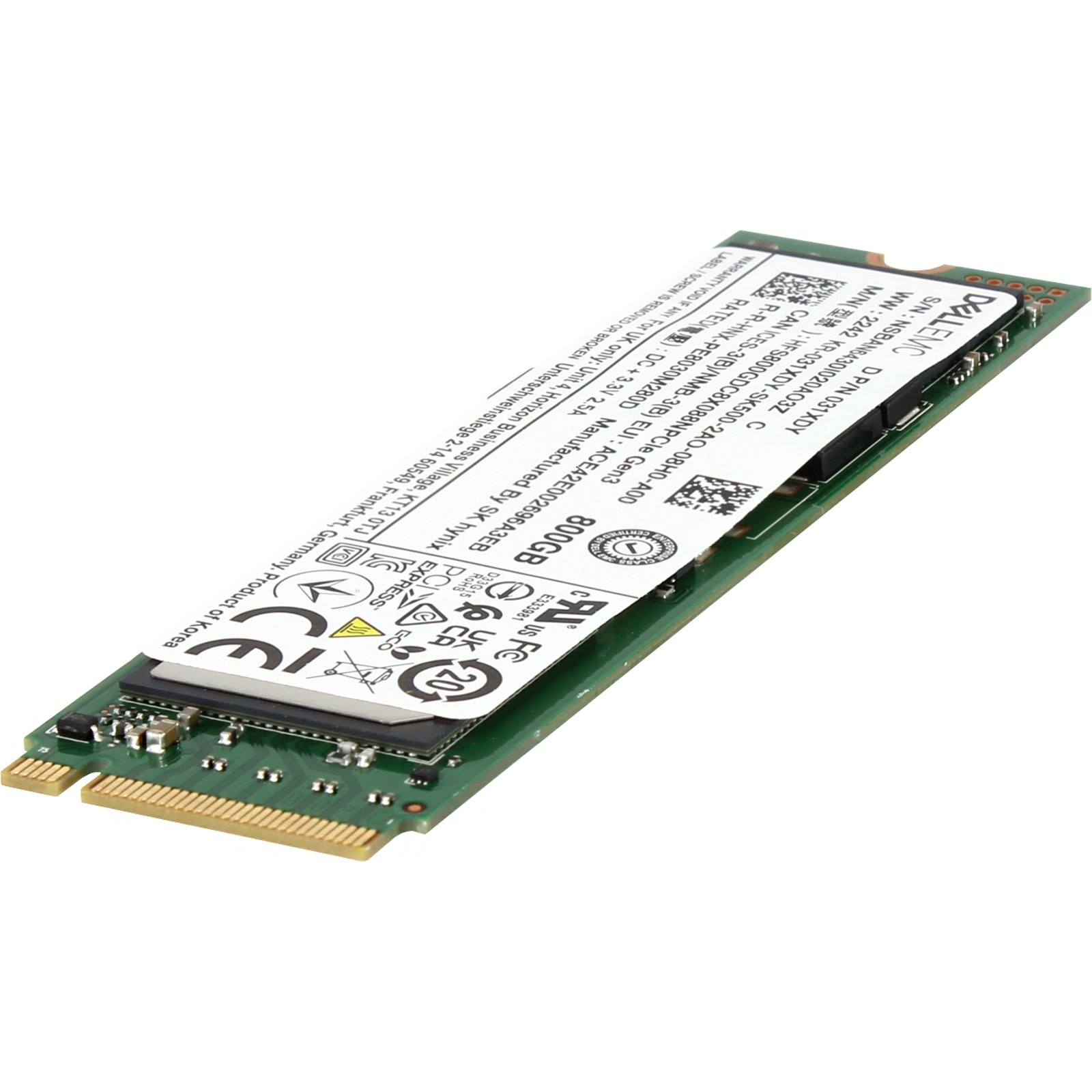 31XDY Dell 800GB NVMe Gen3 MU TLC 2280 M.2 SSD PE8030