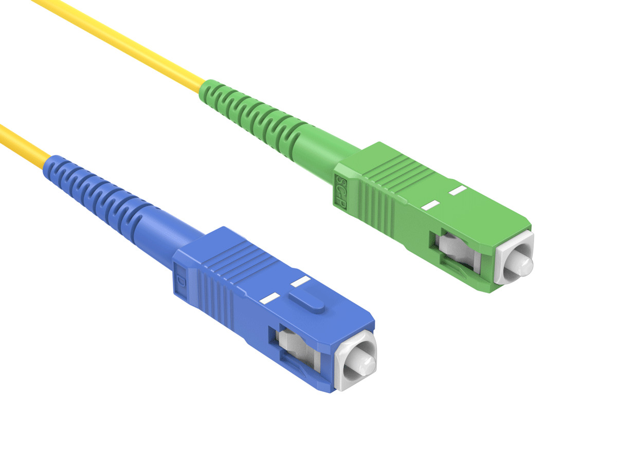 3m OS2 SC/UPC TO SC/APC Simplex Corning Fiber Optic Cable SingleMode 9/125 OF...