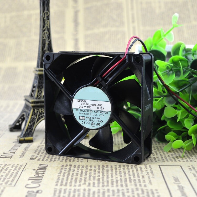 For NMB 3110KL-05W-B50 8025 8cm DC 24V 0.15A Server Cooling fan 2Pin