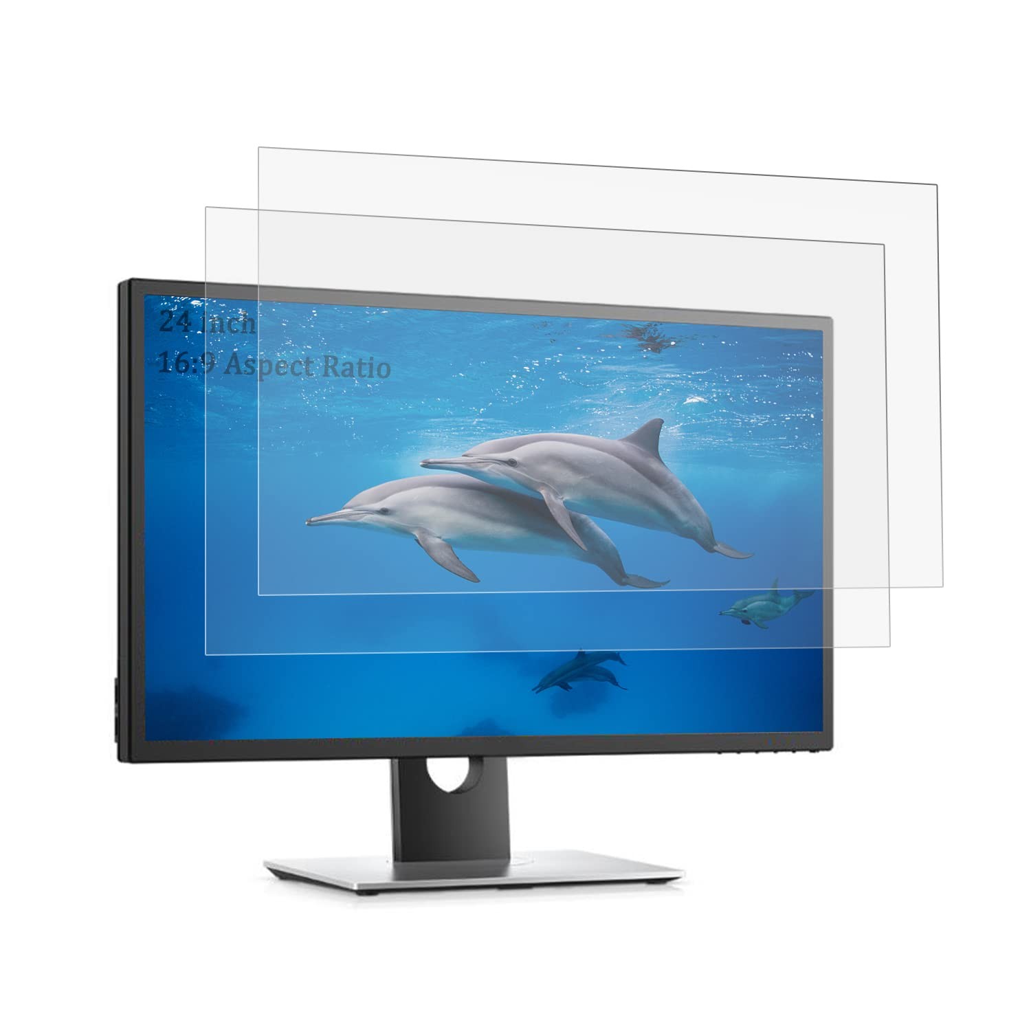 YINOVEEN 2 Pack 24 Inch Anti Glare Desktop Monitor Screen Protector for Unive...