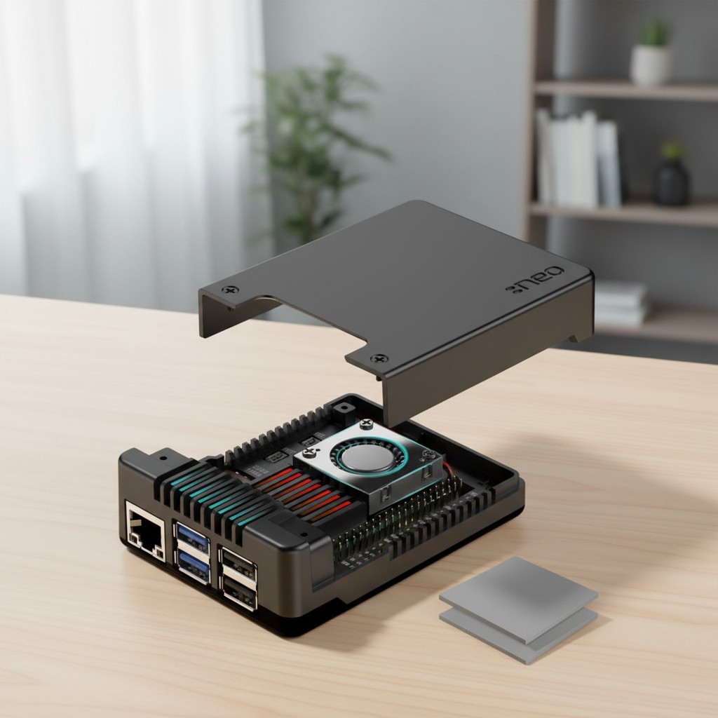 Argon NEO 5 Aluminum Cooling Case for Raspberry Pi 5 | Black Finish