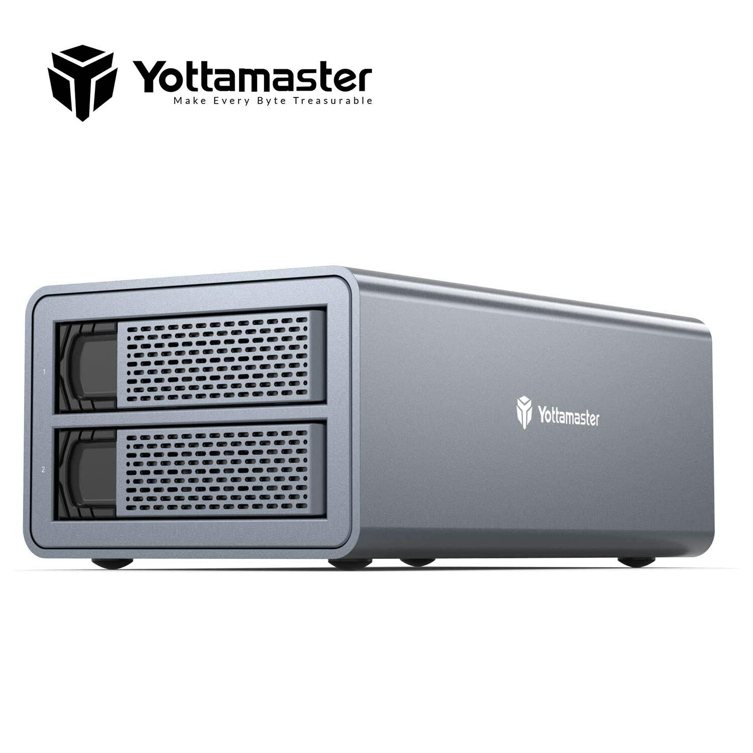 2 Bay Hard Drive Enclosure USB 3.0 Type B Aluminum For 2.5" 3.5" SATA HDDs SSD