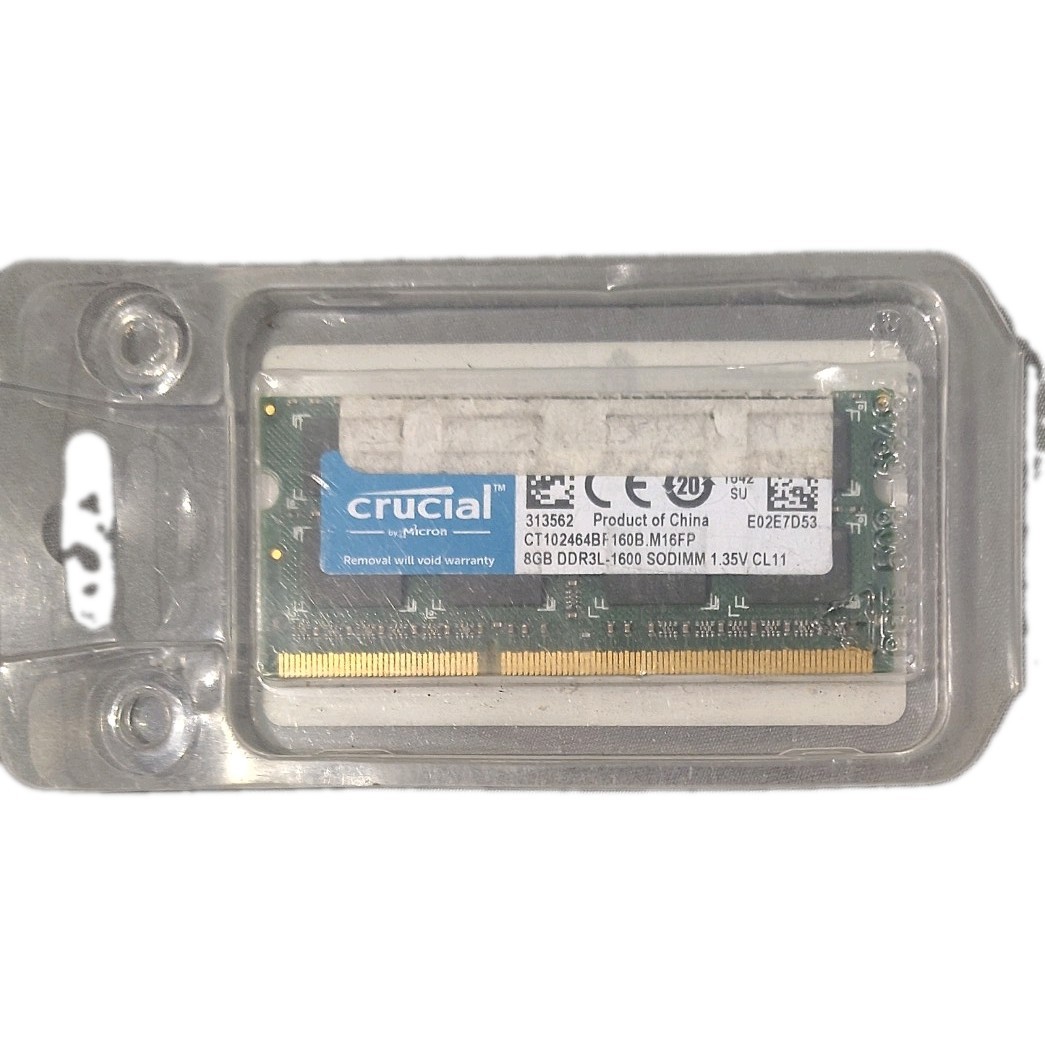 ✨X2✨Crucial 8GB DDR3L-1600 SO-DIMM 204-Pin Non-ECC RAM CT102464BF160B.M16FP