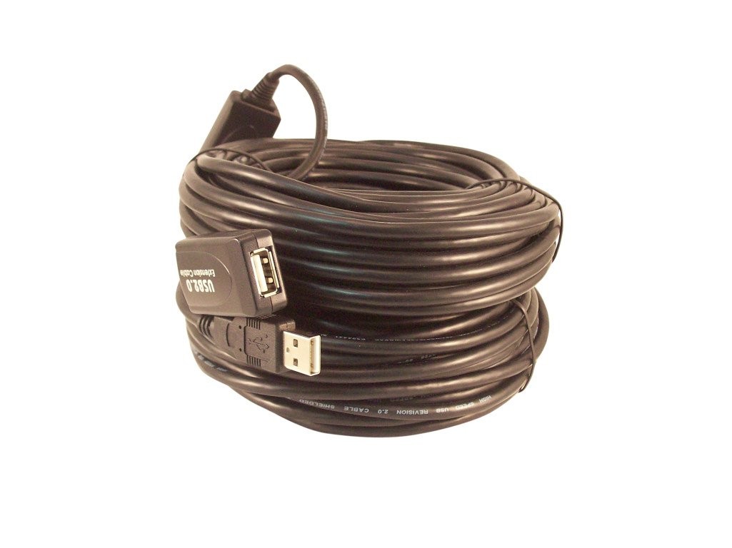 Your Cable Store 80 Foot USB 2.0 High Speed Active 80 Foot, Black 