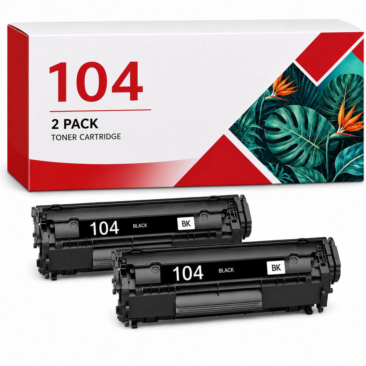 104 Black Toner Cartridge 2PK Compatible 104 for imageCLASS D420 D480 MF4150d