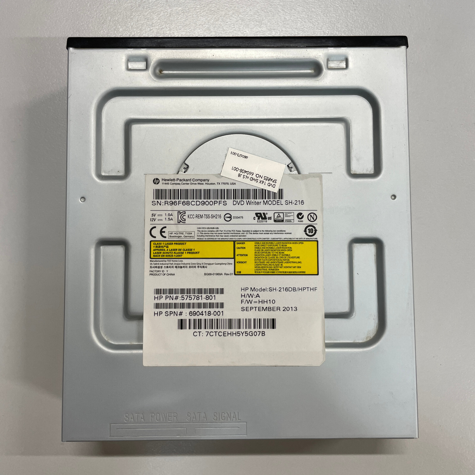Genuine HP SH-216 CD DVD±RW SATA DL Optical Drive 575781-801 690418-001 FW HH10