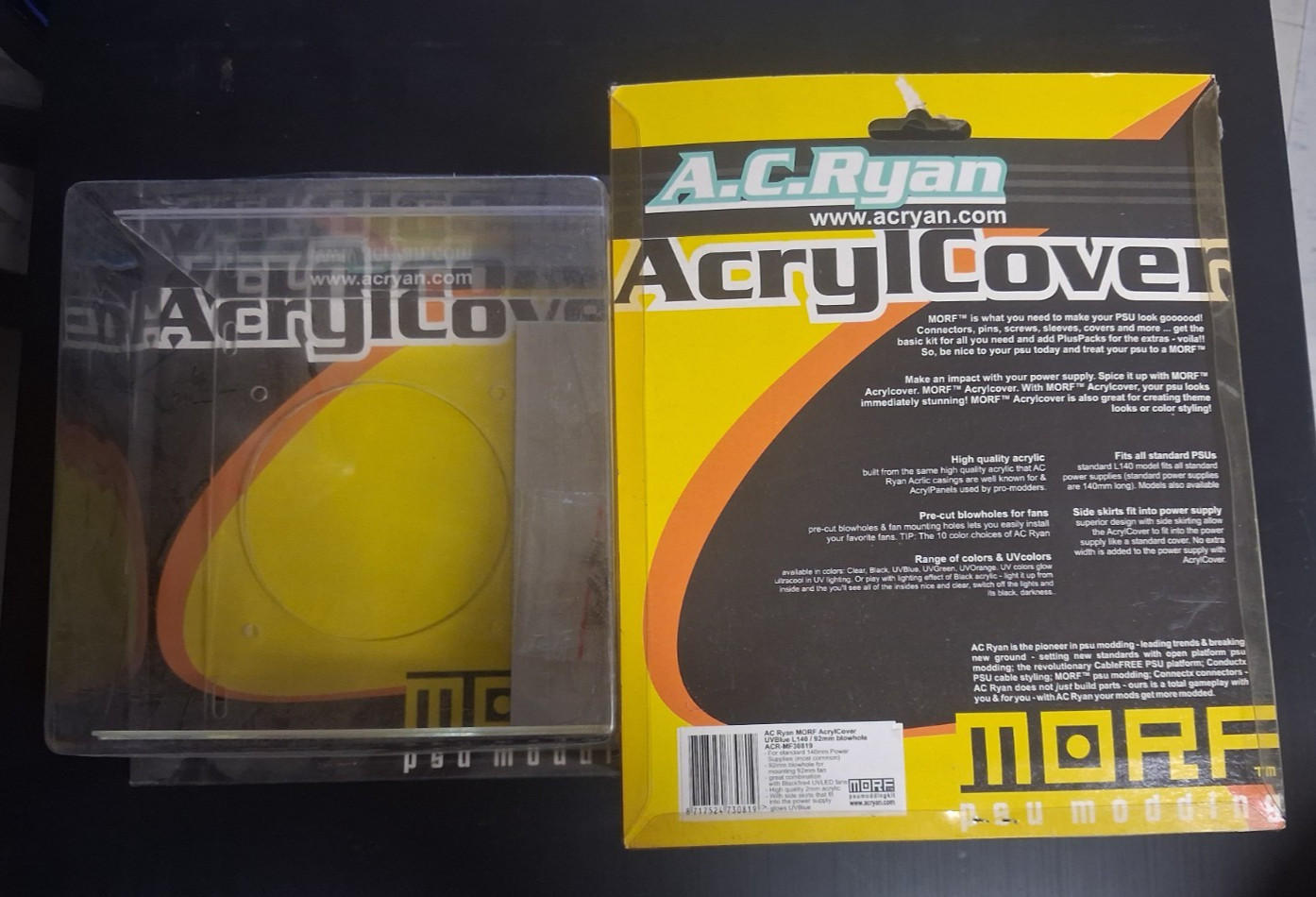 AC Ryan ACR-MF30819 MORF PSU AcrylCover (140mm/92mm, UV Blue) 8717524730819