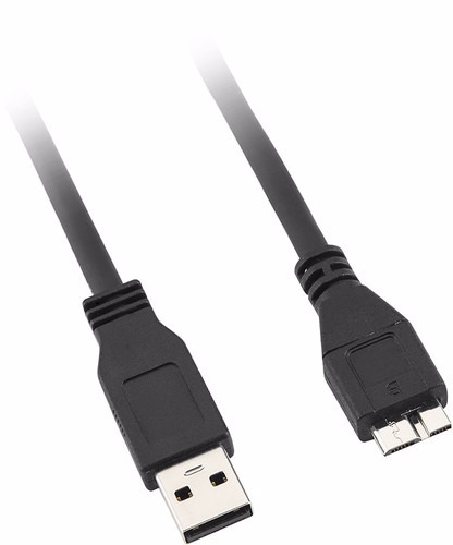 (5 Pack) Dynex™ 3' USB 3.0 A-Male to Micro B Male High Quality Cable DX-PU5303U