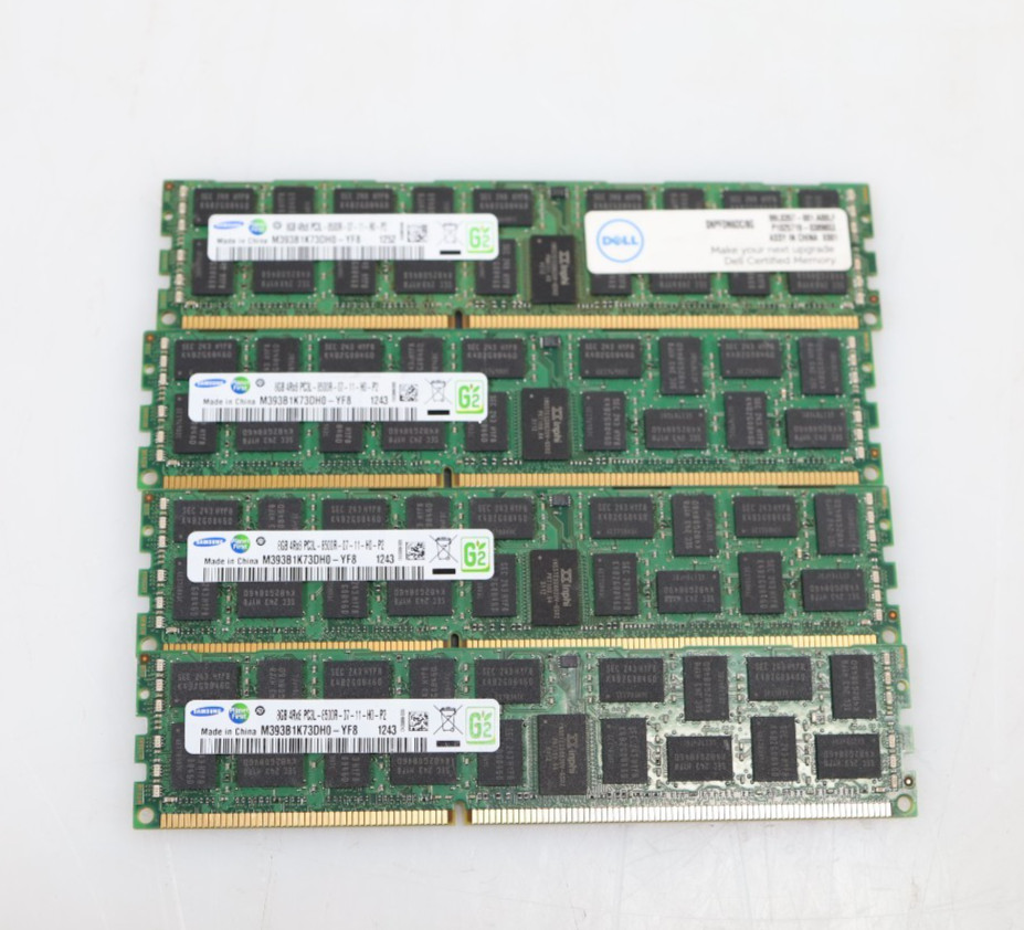 Lot 4x 8GB (32GB) Samsung M393B1K73DH0-YF8 PC3L-8500R Server Memory