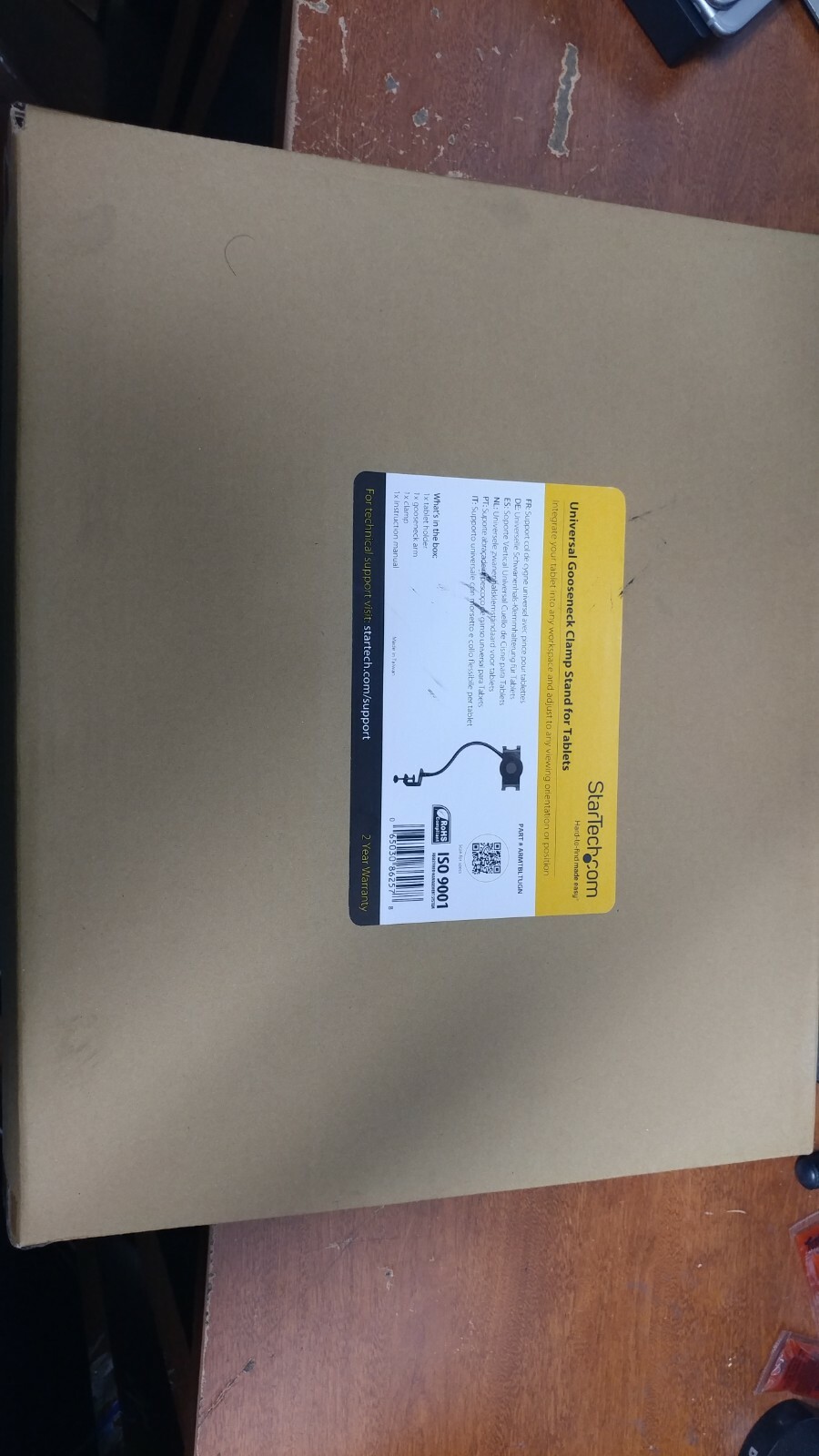 Startech.Com Universal Gooseneck Clamp Stand For Tablets, Model: ARMTBLTUGN 