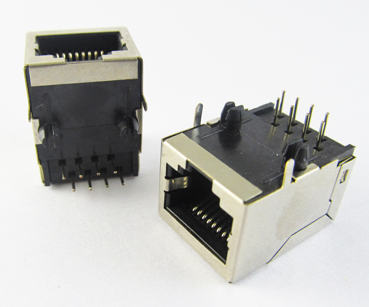10pcs CAT5 Modular Network RJ45 59 8P PCB Jack Connector Metal Extended Version