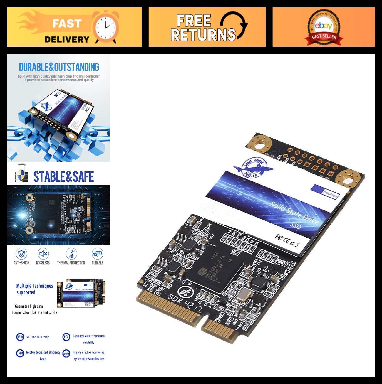 60GB Mini SATA SSD Internal Solid State Drive for Fast Data Storage & Upgrade