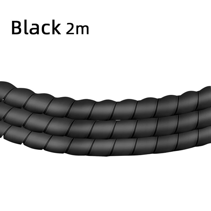 2Meters Spiral Cable Protector Line Organizer Tube Motorcycle Wire Protect Sleev