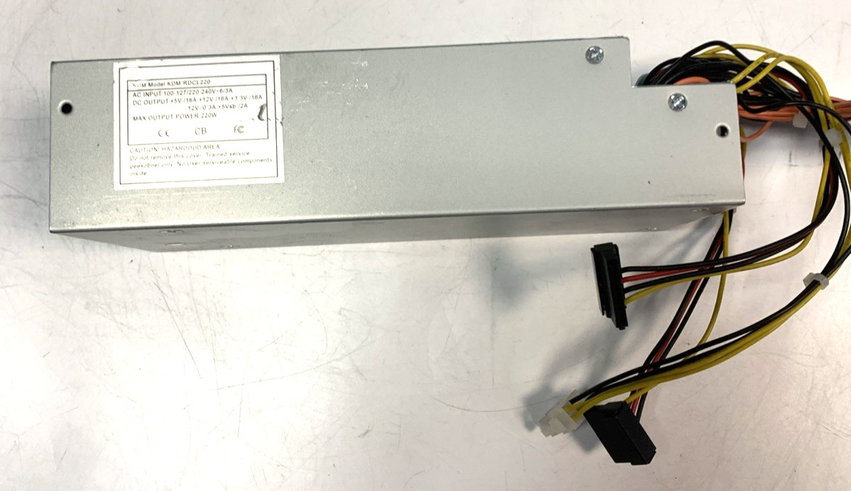 KDM-RDCL220 220W Compact PC Power Supply PSU Untested SATA